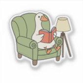 Sticker Silly Goose Book Club Cozy Goose Reading Bookish  (Devant)