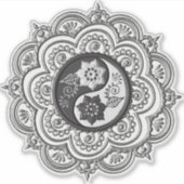 Sticker Silver & Black Mandala (Devant)