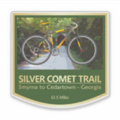 Sticker Silver Comet Trail (vélo2) (Devant)