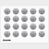 Sticker Silver Grey Parties scintillant Faux Ombre (Feuille)