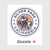 Sticker Silver pass, California randonnées trails (Feuille)