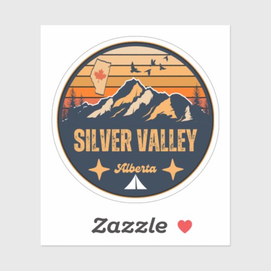 Sticker Silver Valley (Alberta) (Feuille)