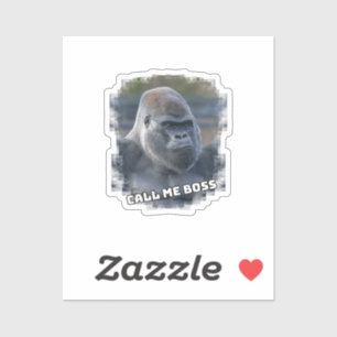 Sticker Silverback "Call Me Boss"