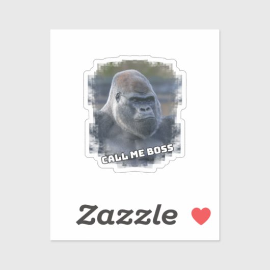 Sticker Silverback "Call Me Boss" (Feuille)