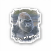 Sticker Silverback "Call Me Boss" (Recto)