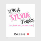 Sticker Silvia ce que vous ne comprendriez pas nom (Feuille)