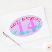 Sticker simple 14e anniversaire (Enveloppe)