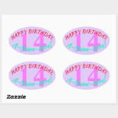 Sticker simple 14e anniversaire (Feuille)