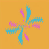 Sticker Simple Abstrait Papillon Motif Messy Vol (Devant)