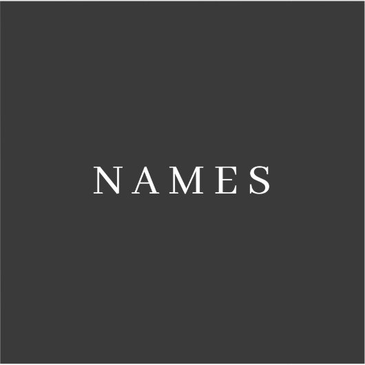 Sticker Simple Black Custom Ajouter Votre Nom Élégant (Devant)