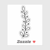 Sticker Simple Black Leaf Illustration Design (Feuille)