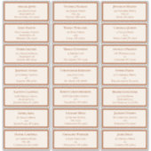 Sticker Simple Boho Ivory Mariage Adresse d'hôte (Devant)