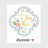 Sticker simple bouteille d'eau (Feuille)