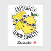 Sticker Simple Cheesy Lemon Squeezy Funny Food Pun (Feuille)