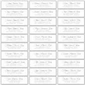 Sticker Simple Chic Moderne Mariage Nom d'hôte Adresse (Devant)