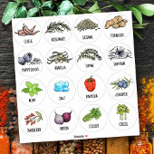 Sticker Simple cooking kitchen culinary jar herbs