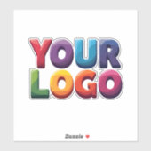 Sticker Simple Custom Logo and Text Business (Feuille)