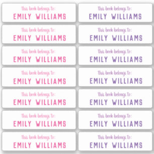 Sticker simple de nom de plaque signalétique du li