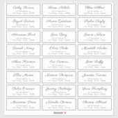 Sticker Simple Elegant Classy Script Guest Address Labels (Feuille)