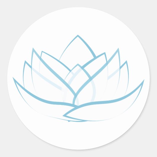 Sticker simple en lotus bleu (Devant)