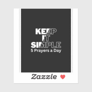 Sticker simple et prière