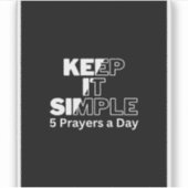 Sticker simple et prière (Devant)