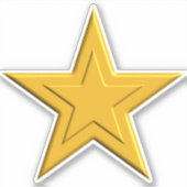 Sticker Simple Gold YStar Award Tailles amusantes (Devant)