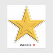 Sticker Simple Gold YStar Award Tailles amusantes (Feuille)
