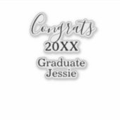 Sticker Simple graduation congratulations minimal add clas (Devant)