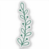 Sticker Simple Green Leaf Illustration Design (Devant)