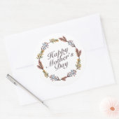 Sticker simple Joyeux Fête des Mères Fleur de cour (Enveloppe)