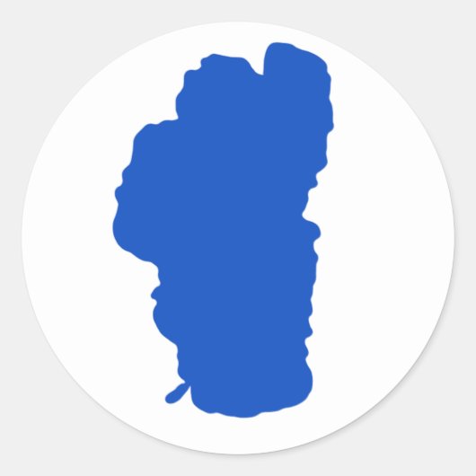 Sticker simple Lake Tahoe, rond (Devant)