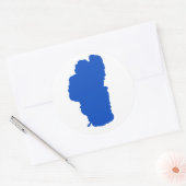Sticker simple Lake Tahoe, rond (Enveloppe)