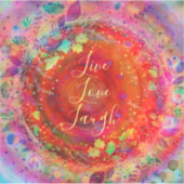Sticker Simple Live Laugh Love Joli Floral Rouge (Devant)