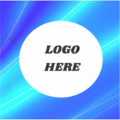 STICKER SIMPLE LOGO PERSONNALISÉ BLANC MINIMAL BLEU (Devant)