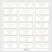 Sticker Simple Minimalist|Gold Frame Adresse du client (Feuille)