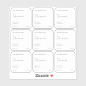 Sticker simple minimaliste pour Carré à bougie cla (Feuille)