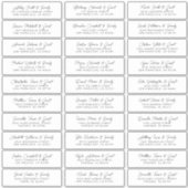 Sticker Simple Modern Chic Mariage Nom d'hôte Adresse (Devant)