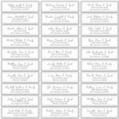 Sticker Simple Modern Script Mariage Nom d'hôte Adresse (Devant)