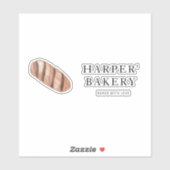 Sticker Simple moderne boulangerie fraîche Éco logo profes (Feuille)