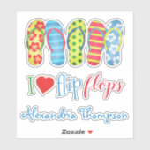 Sticker Simple Moderne Cute Flip Flops Été Chic Élégant (Feuille)