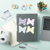 Sticker Simple Pastel Colours Minimaliste Papillons (Couverture iPad)
