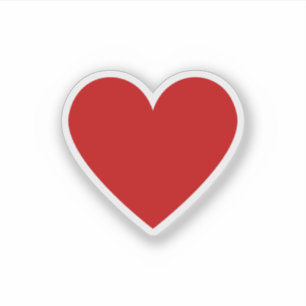 Sticker Simple Red Heart Classic Love Minimal Chic Vinyl