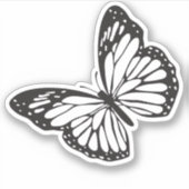 Sticker Simple silhouette de papillon Monarque (Devant)