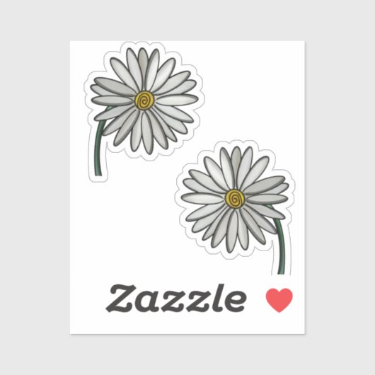 Sticker Simplement des marguerites (Feuille)