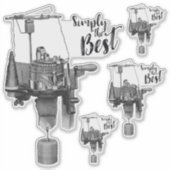 Sticker Simplement la meilleure machine de Tricot circulai (Devant)