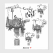 Sticker Simplement la meilleure machine de Tricot circulai (Feuille)