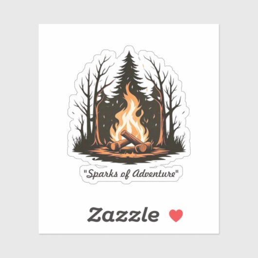 Sticker "Simplicité des flammes centrées" (Feuille)