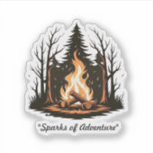 Sticker "Simplicité des flammes centrées" (Devant)