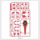 Sticker sinanju gundam gunpla plamo model runner kit char (Feuille)